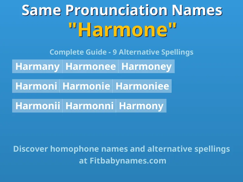 Infographic: Harmone same pronunciation names, similar names, and homophone names
