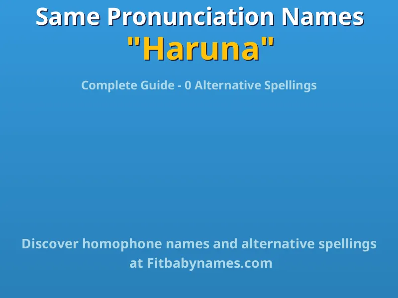 Infographic: Haruna same pronunciation names, similar names, and homophone names