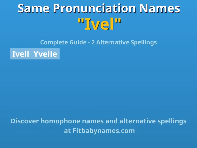 Infographic: Ivel same pronunciation names, similar names, and homophone names