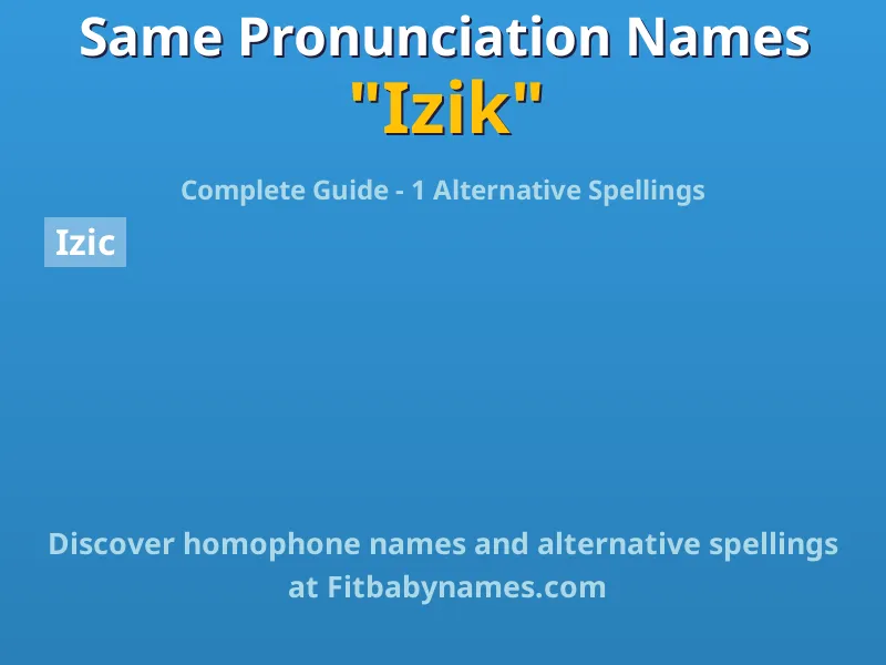 Infographic: Izik same pronunciation names, similar names, and homophone names