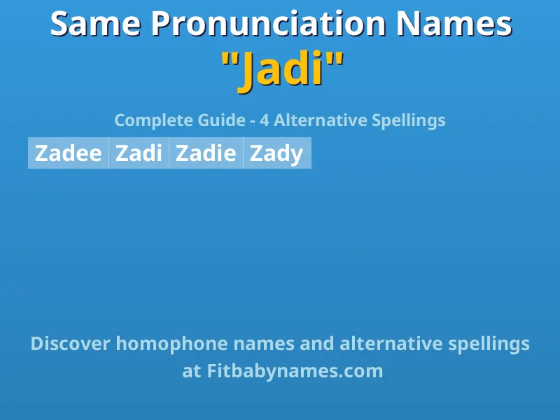 Infographic: Jadi same pronunciation names, similar names, and homophone names