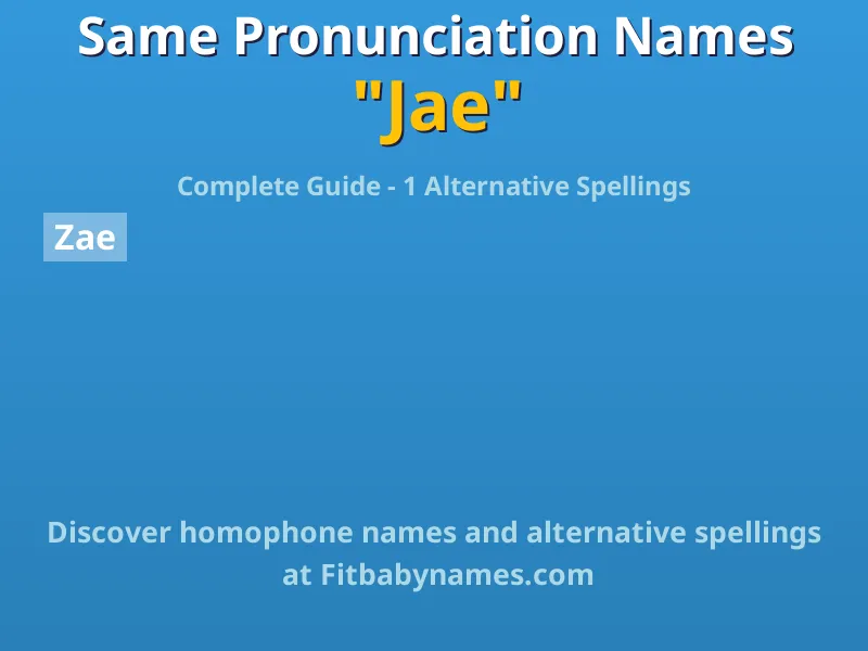 Infographic: Jae same pronunciation names, similar names, and homophone names