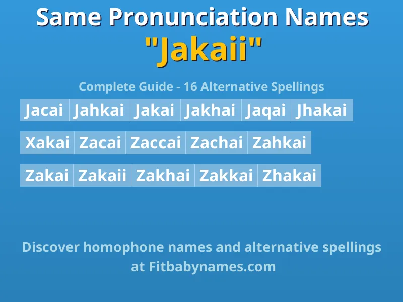Infographic: Jakaii same pronunciation names, similar names, and homophone names