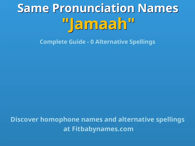 Infographic: Jamaah same pronunciation names, similar names, and homophone names