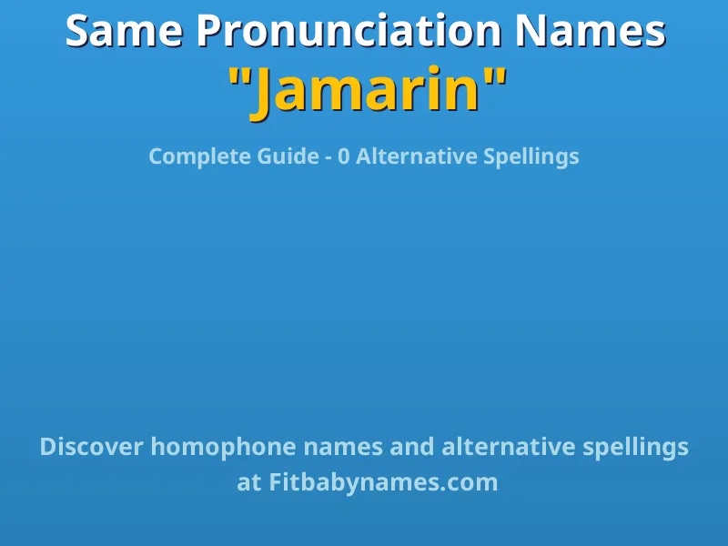 Infographic: Jamarin same pronunciation names, similar names, and homophone names