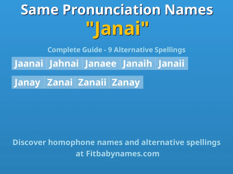 Infographic: Janai same pronunciation names, similar names, and homophone names
