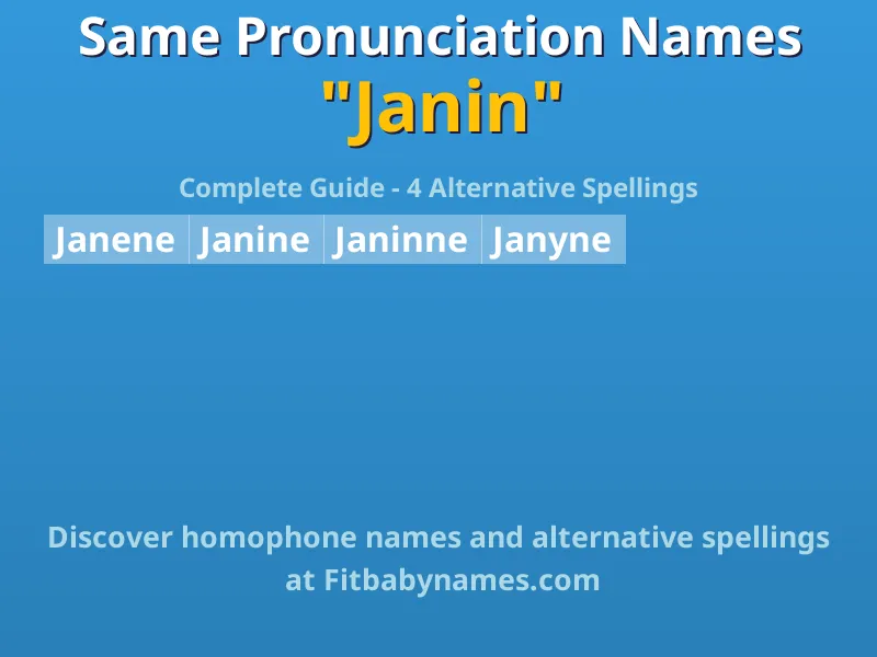 Infographic: Janin same pronunciation names, similar names, and homophone names