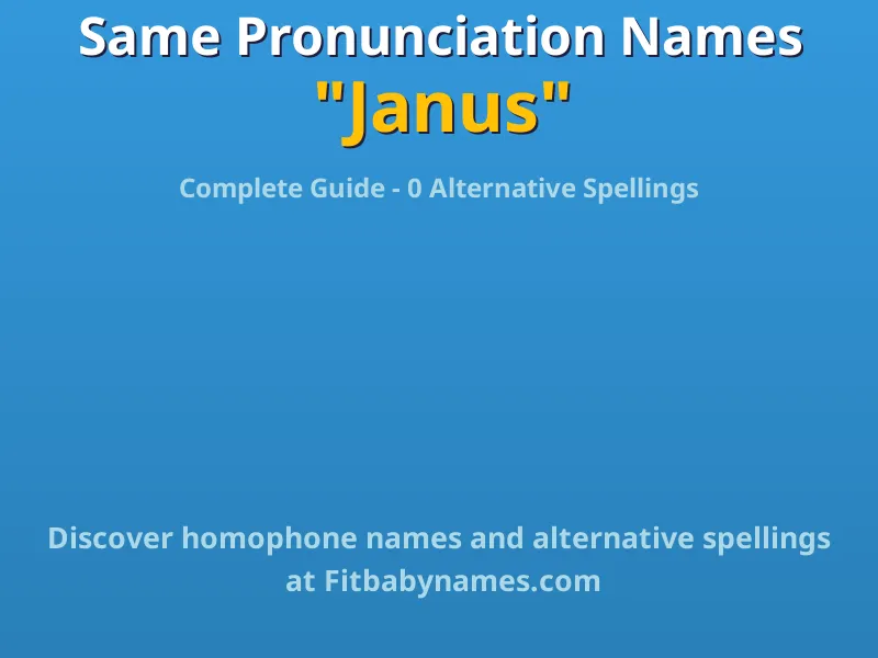 Infographic: Janus same pronunciation names, similar names, and homophone names