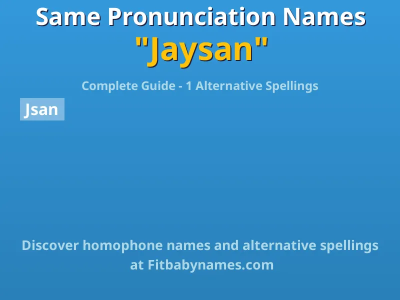 Infographic: Jaysan same pronunciation names, similar names, and homophone names