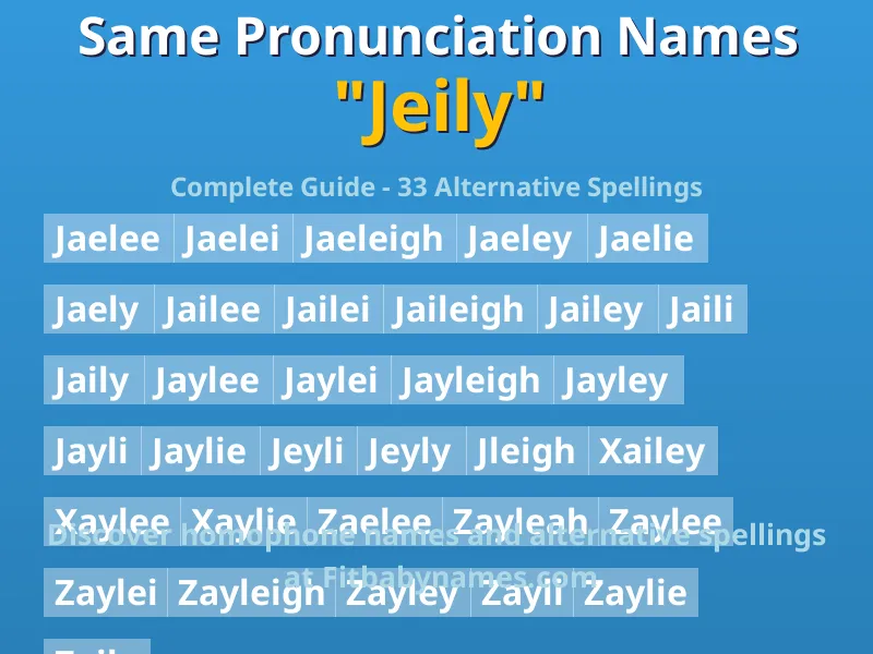 Infographic: Jeily same pronunciation names, similar names, and homophone names