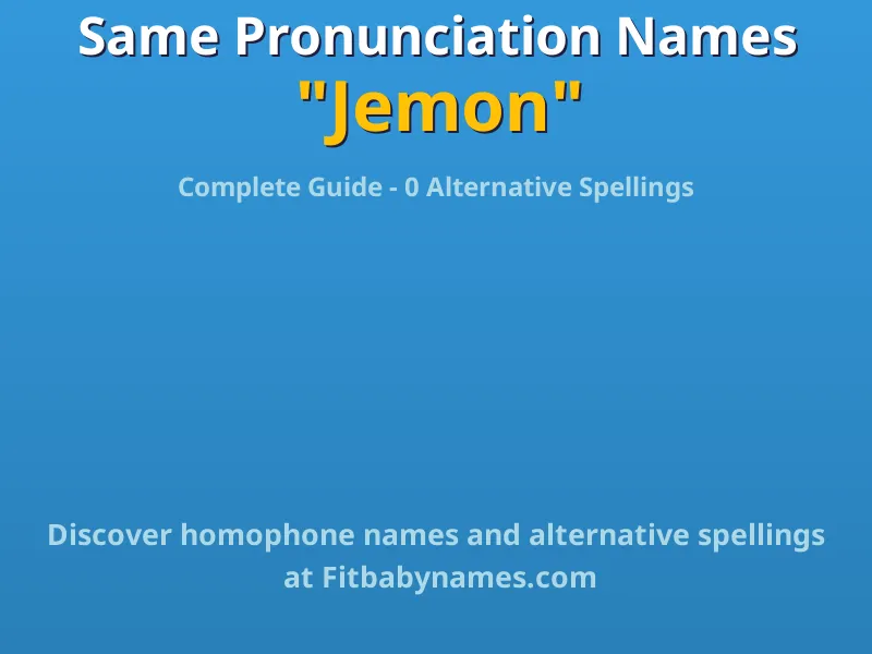Infographic: Jemon same pronunciation names, similar names, and homophone names