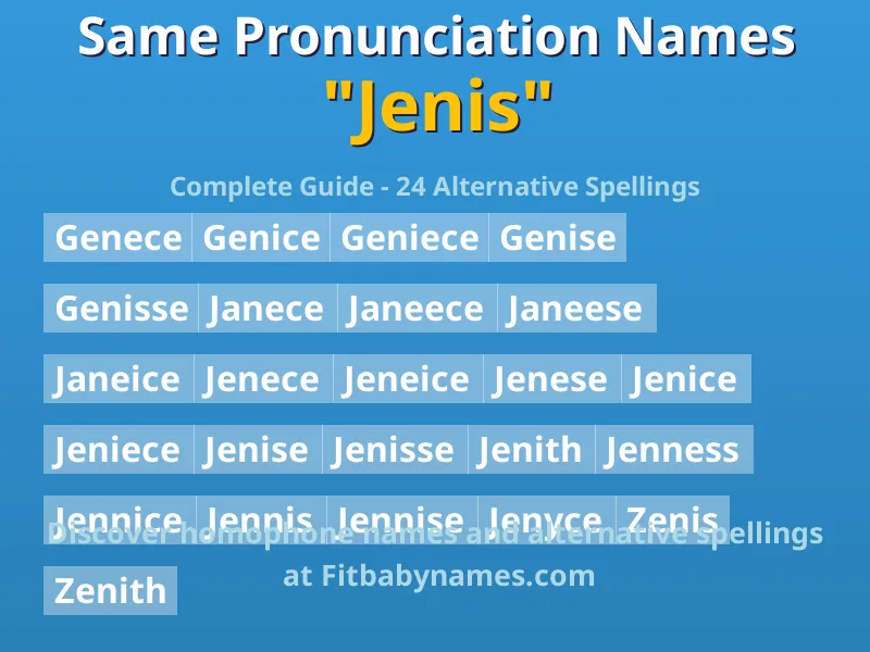 Infographic: Jenis same pronunciation names, similar names, and homophone names
