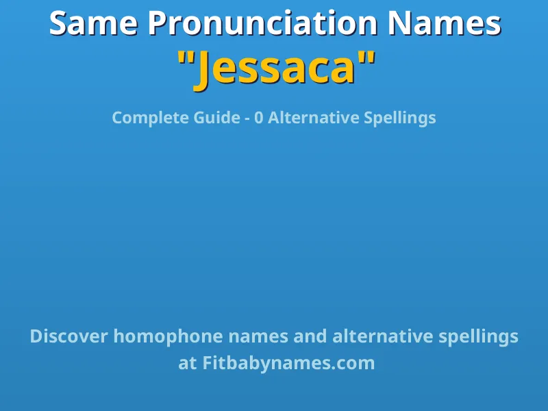 Infographic: Jessaca same pronunciation names, similar names, and homophone names