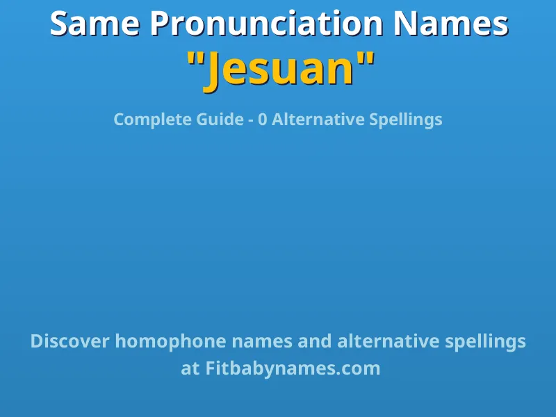 Infographic: Jesuan same pronunciation names, similar names, and homophone names