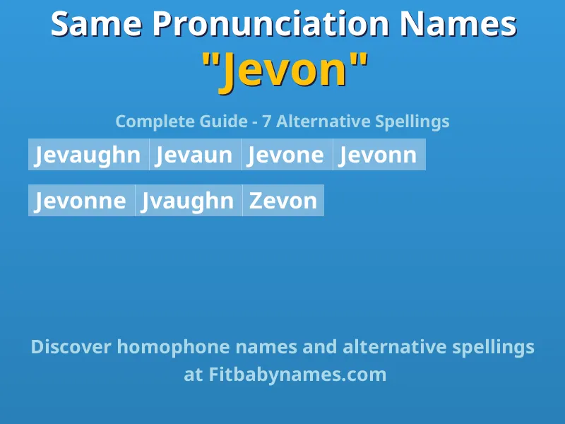 Infographic: Jevon same pronunciation names, similar names, and homophone names