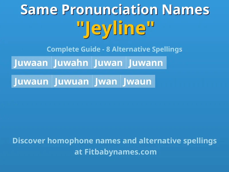 Infographic: Jeyline same pronunciation names, similar names, and homophone names