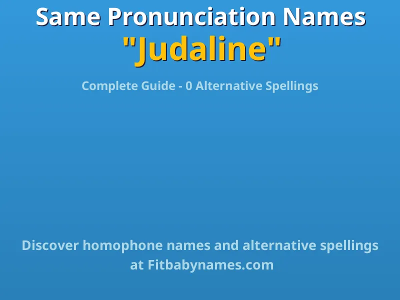 Infographic: Judaline same pronunciation names, similar names, and homophone names