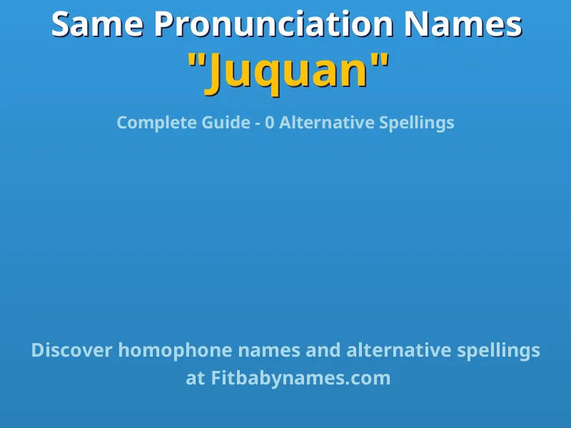 Infographic: Juquan same pronunciation names, similar names, and homophone names