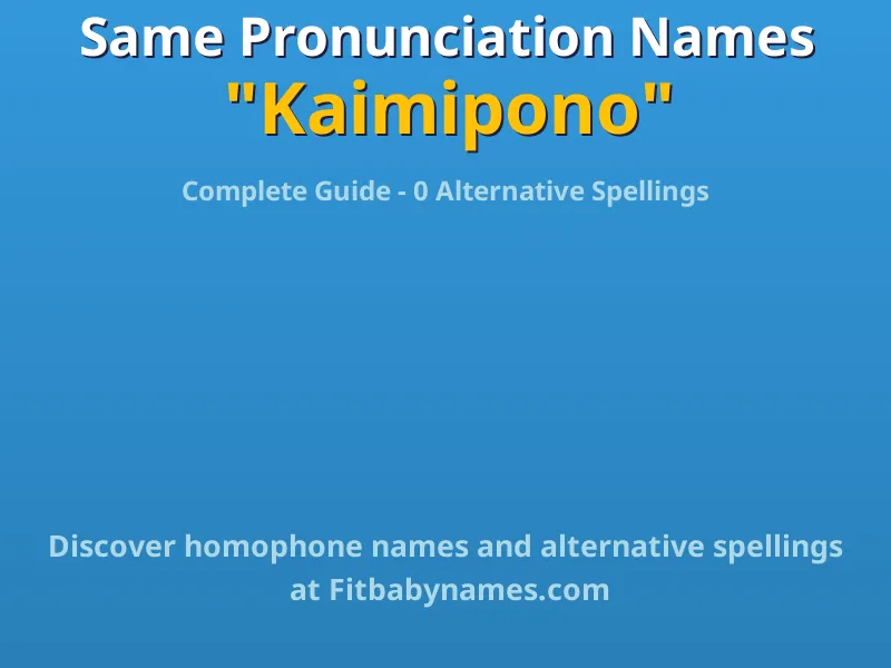 Infographic: Kaimipono same pronunciation names, similar names, and homophone names