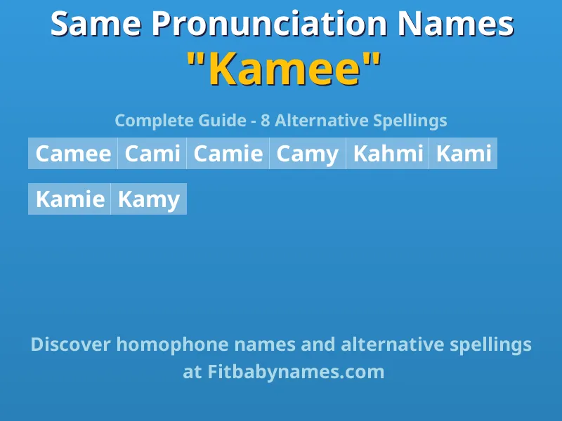Infographic: Kamee same pronunciation names, similar names, and homophone names