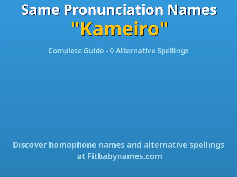 Infographic: Kameiro same pronunciation names, similar names, and homophone names