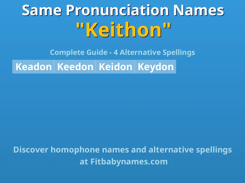 Infographic: Keithon same pronunciation names, similar names, and homophone names