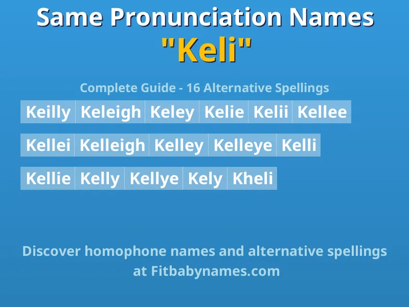 Infographic: Keli same pronunciation names, similar names, and homophone names