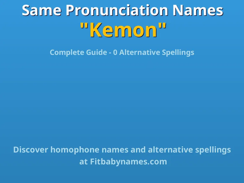 Infographic: Kemon same pronunciation names, similar names, and homophone names
