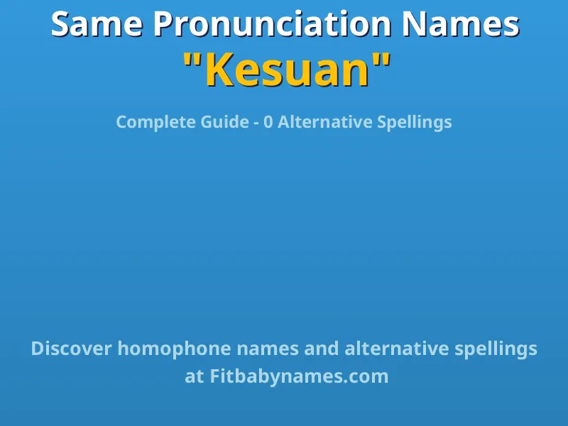 Infographic: Kesuan same pronunciation names, similar names, and homophone names