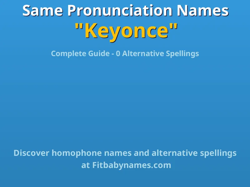 Infographic: Keyonce same pronunciation names, similar names, and homophone names