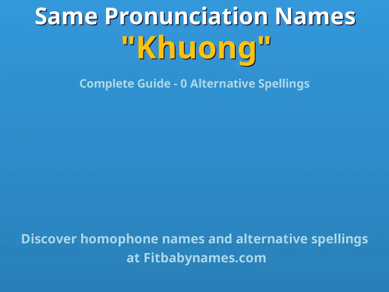 Infographic: Khuong same pronunciation names, similar names, and homophone names