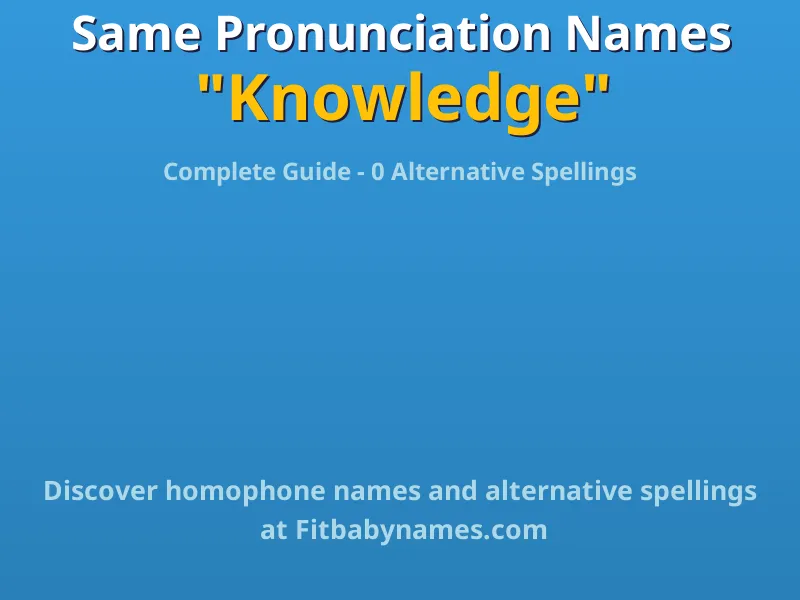 Infographic: Knowledge same pronunciation names, similar names, and homophone names