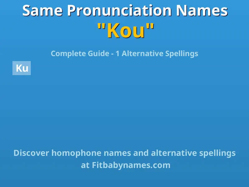 Infographic: Kou same pronunciation names, similar names, and homophone names