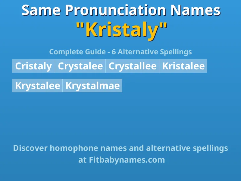 Infographic: Kristaly same pronunciation names, similar names, and homophone names