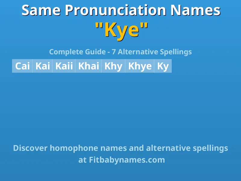 Infographic: Kye same pronunciation names, similar names, and homophone names