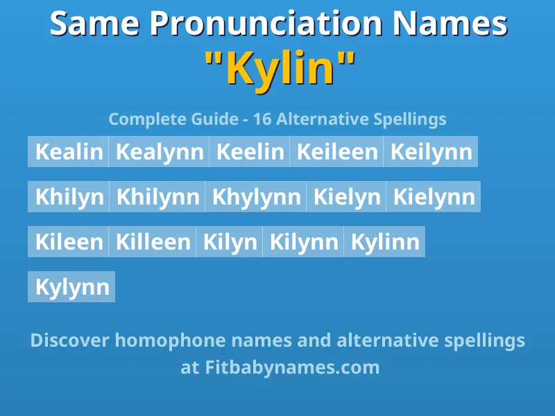 Infographic: Kylin same pronunciation names, similar names, and homophone names
