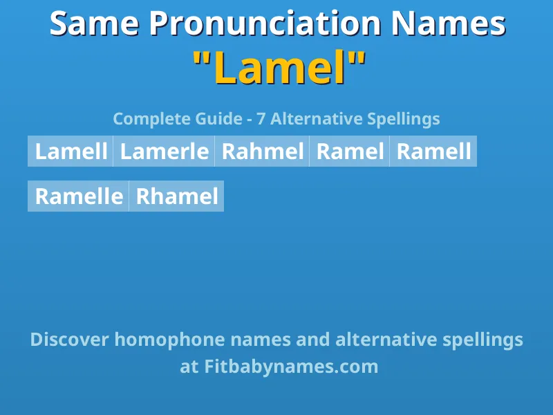 Infographic: Lamel same pronunciation names, similar names, and homophone names