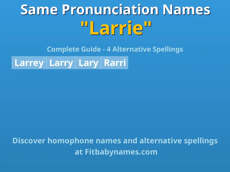 Infographic: Larrie same pronunciation names, similar names, and homophone names