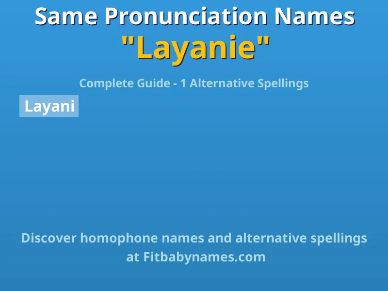 Infographic: Layanie same pronunciation names, similar names, and homophone names