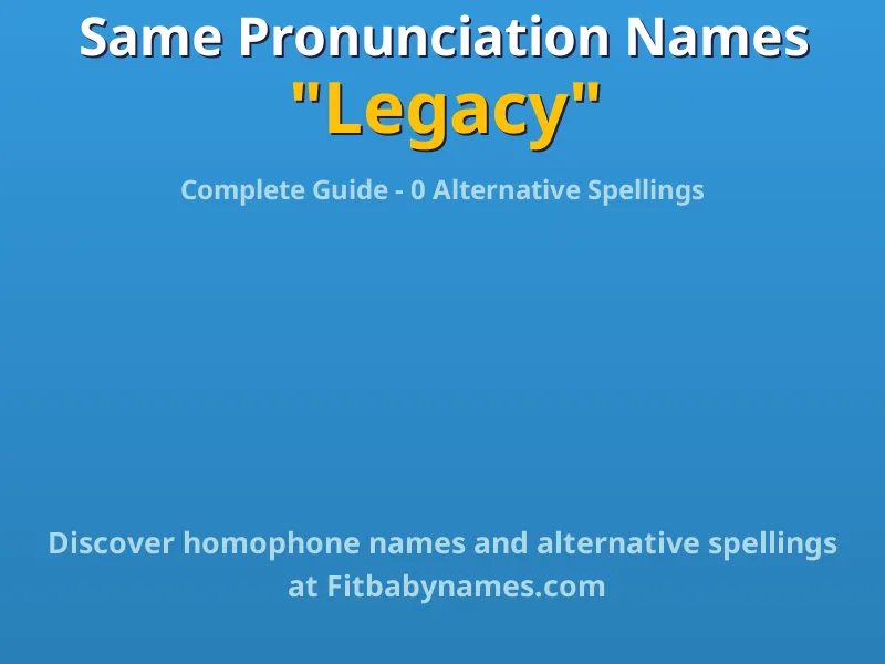 Infographic: Legacy same pronunciation names, similar names, and homophone names