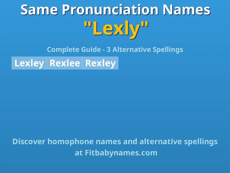 Infographic: Lexly same pronunciation names, similar names, and homophone names