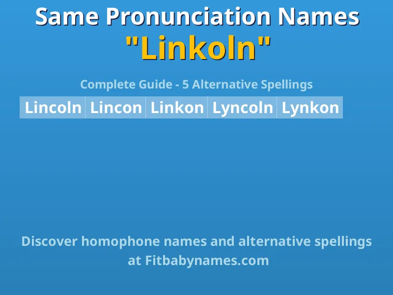 Infographic: Linkoln same pronunciation names, similar names, and homophone names