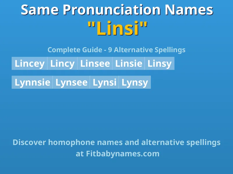Infographic: Linsi same pronunciation names, similar names, and homophone names