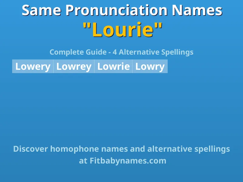 Infographic: Lourie same pronunciation names, similar names, and homophone names