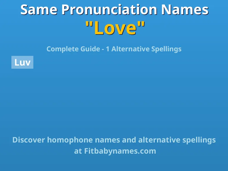 Infographic: Love same pronunciation names, similar names, and homophone names