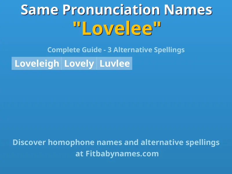 Infographic: Lovelee same pronunciation names, similar names, and homophone names
