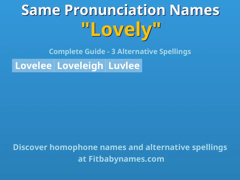 Infographic: Lovely same pronunciation names, similar names, and homophone names