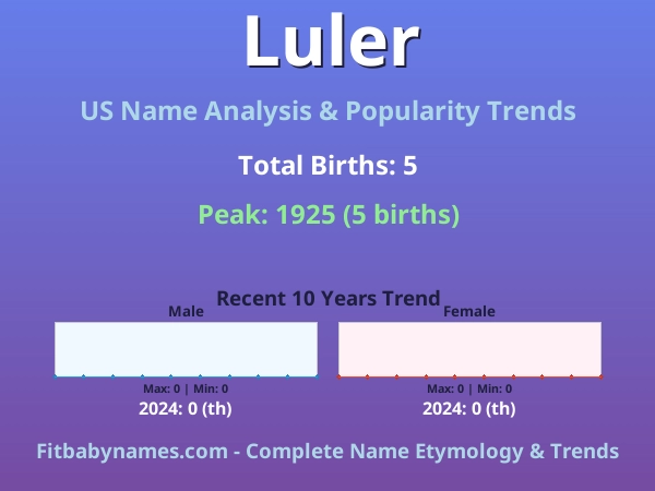 Infographic: Luler name meaning, origin, and popularity trends in the United States (US baby name analysis chart)