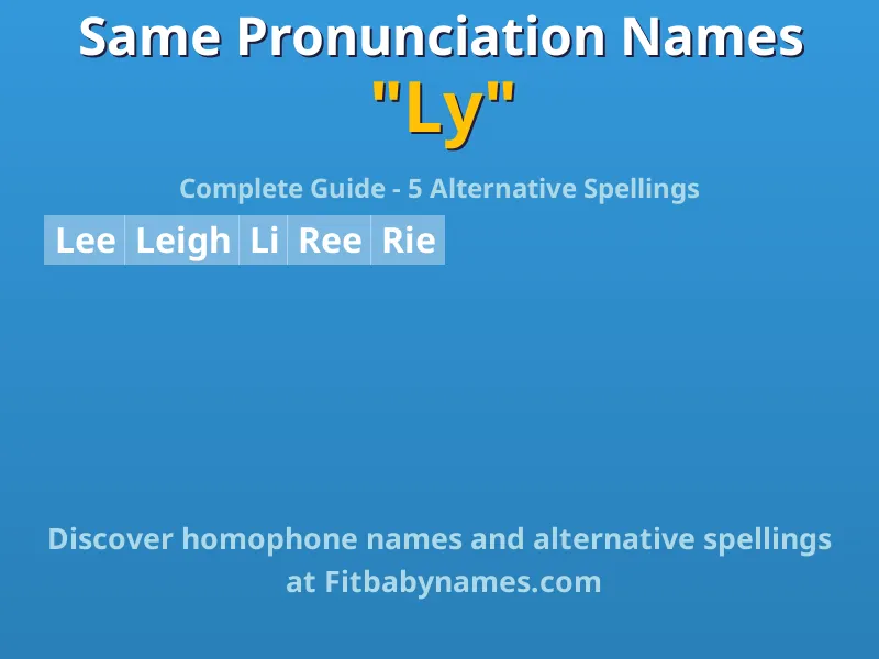 Infographic: Ly same pronunciation names, similar names, and homophone names