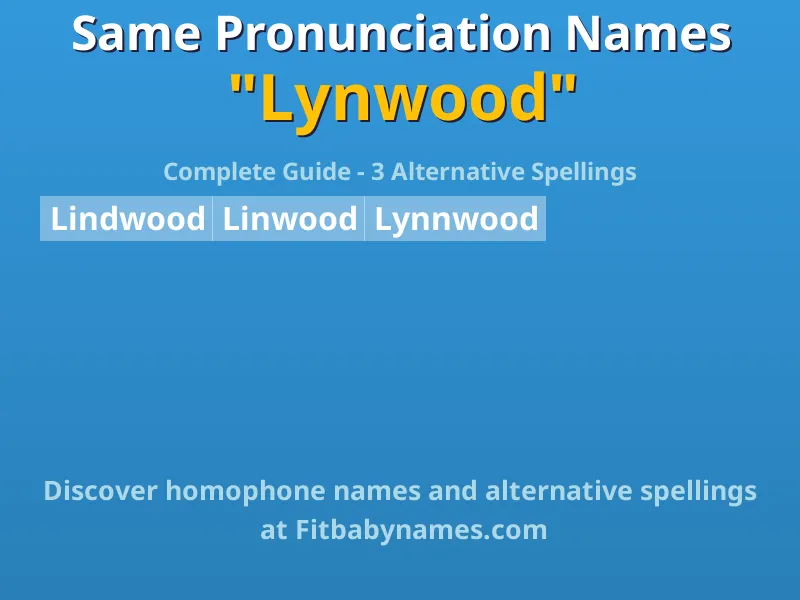 Infographic: Lynwood same pronunciation names, similar names, and homophone names